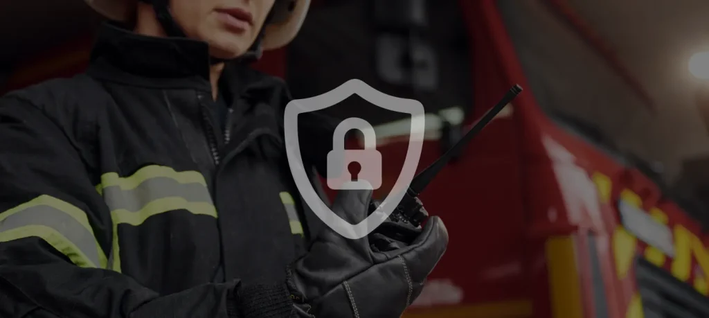 Ilustração de um bombeiro representando o corpo de bombeiros, como conceito de AVCB